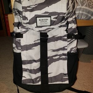 Burton white camo backpack